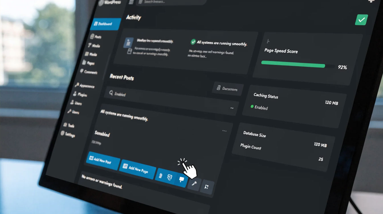 wordpress backend optimize your wordpress site LeadCroc.com